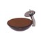 Novatto TY Glass Vessel Bathroom Sink Set, Brushed Nickel/ Tea Glass NSFC-168T001BNT - alternate 2